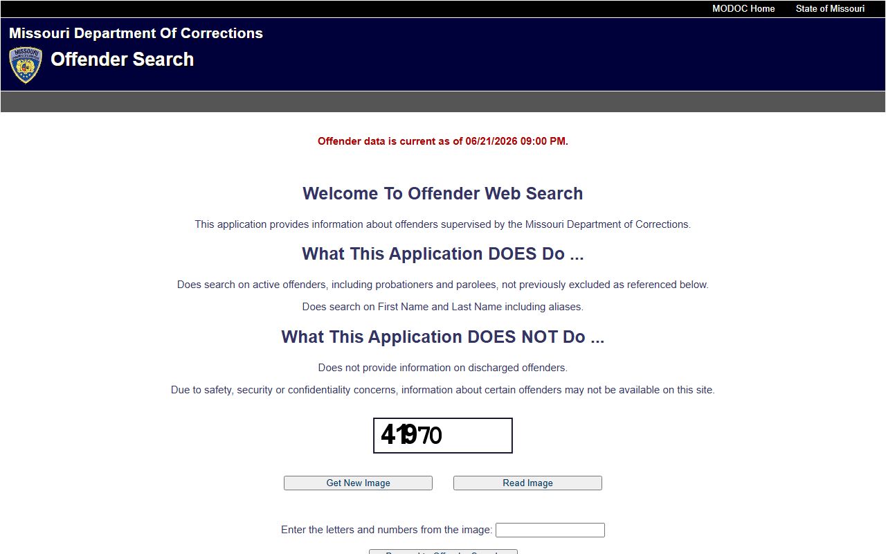 St. Louis City County criminal court records Missouri DOC offender search