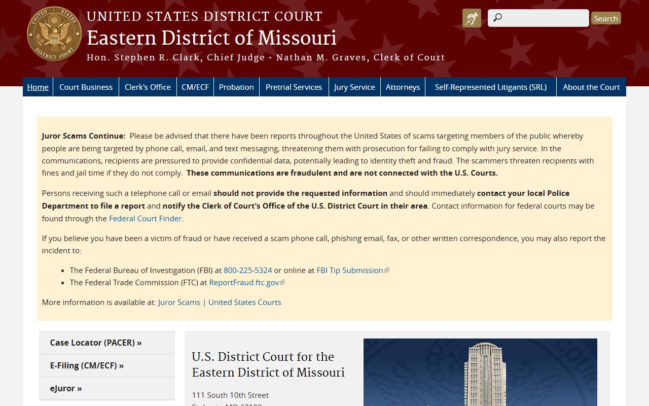 St. Louis City County federal district court separate from Circuit Court records