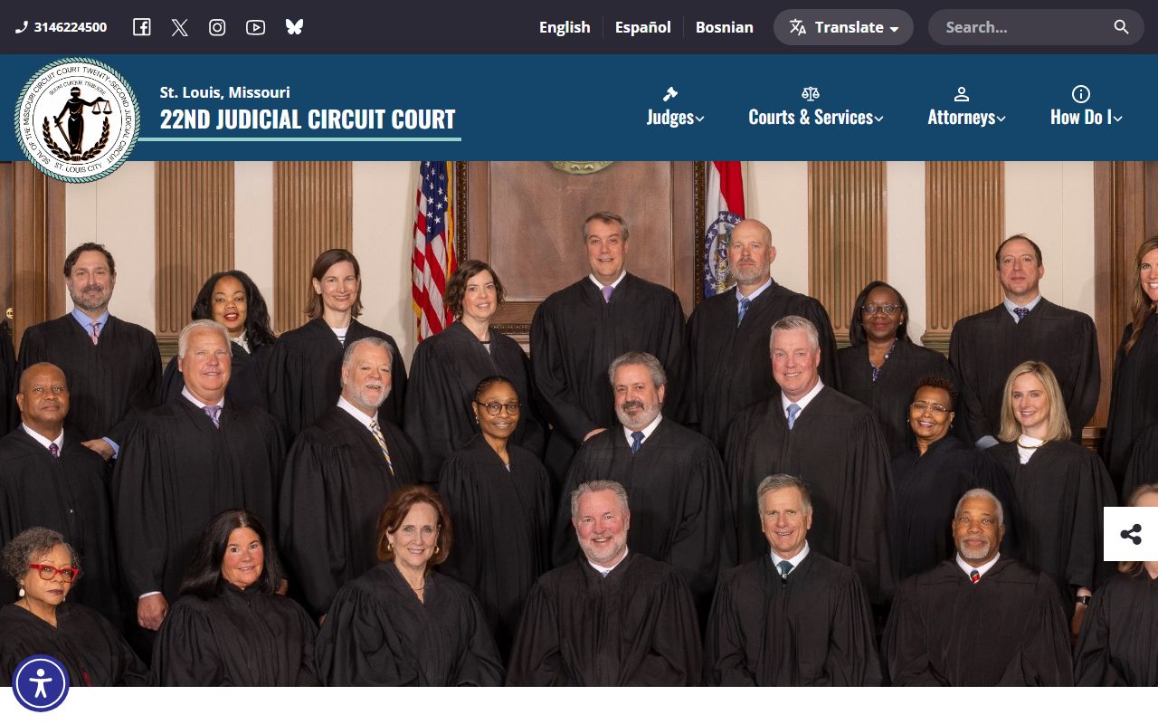 St. Louis City County court records judges and commissioners divisions