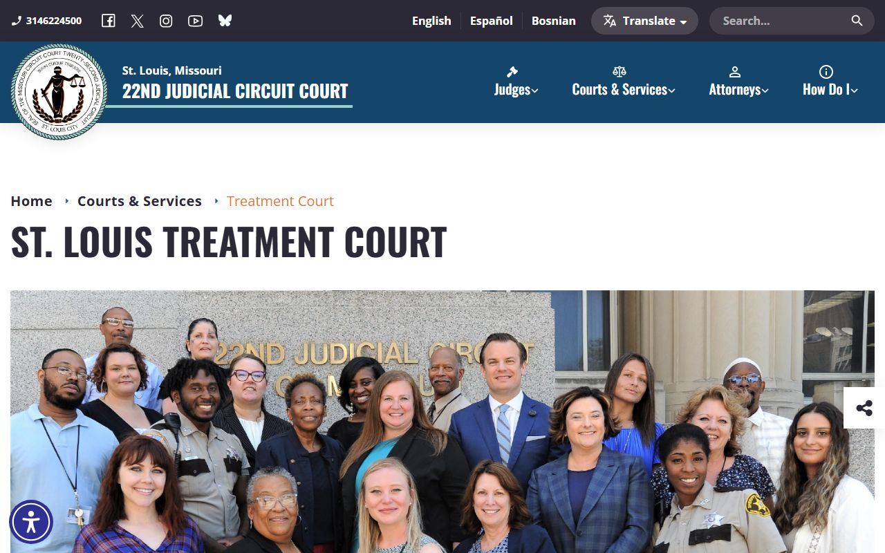 St. Louis City County court records treatment court services