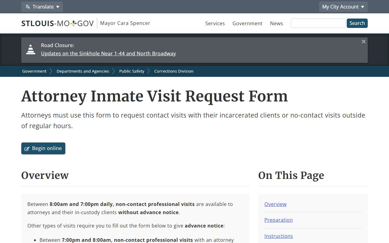 St. Louis City warrant records attorney visit request rules